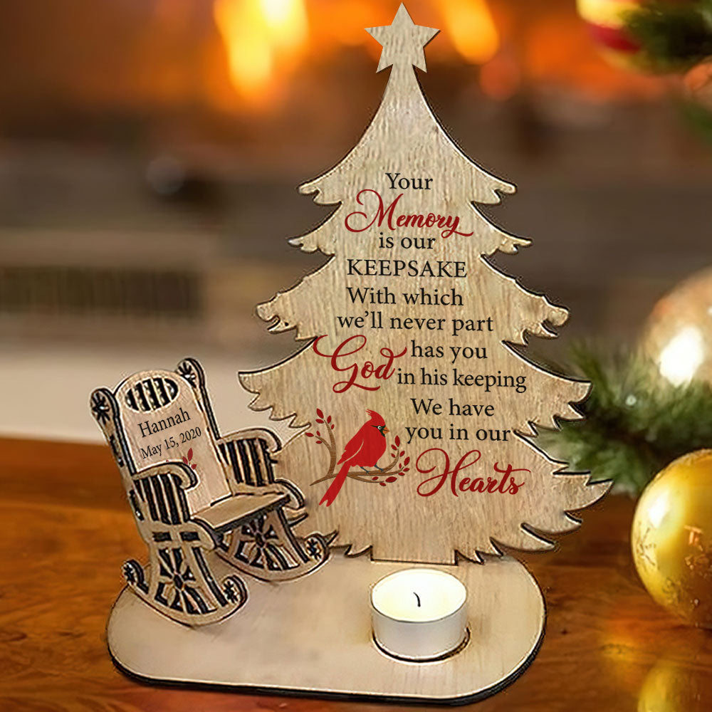 We Have You In Our Hearts - Personalized Candle Holder