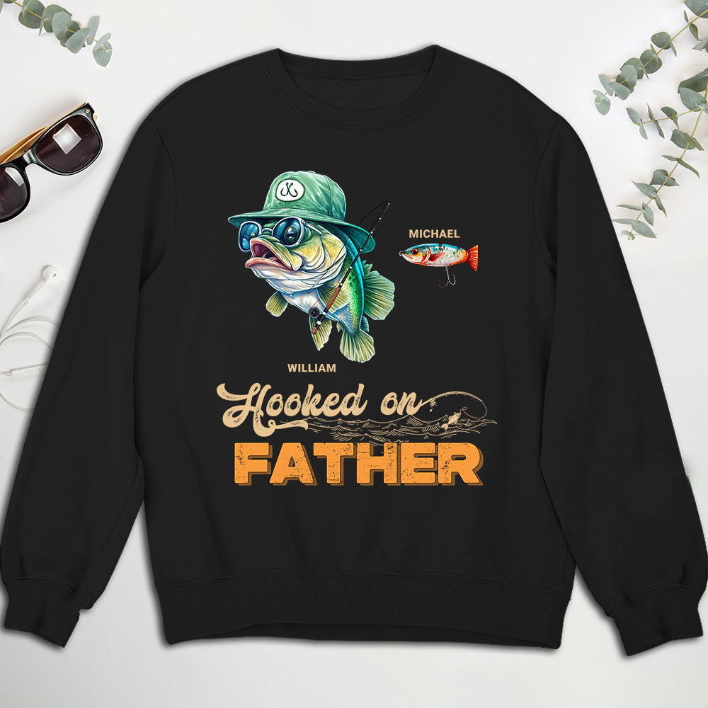 Custom Christmas & Birthday Gift for Dad, Grandpa • Hooked On - Personalized Shirt