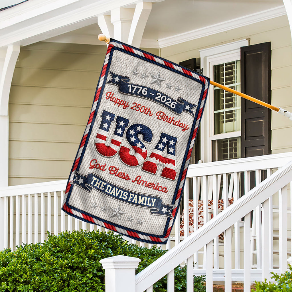 The Blessed Family - Personalized 3D Effect Flag
