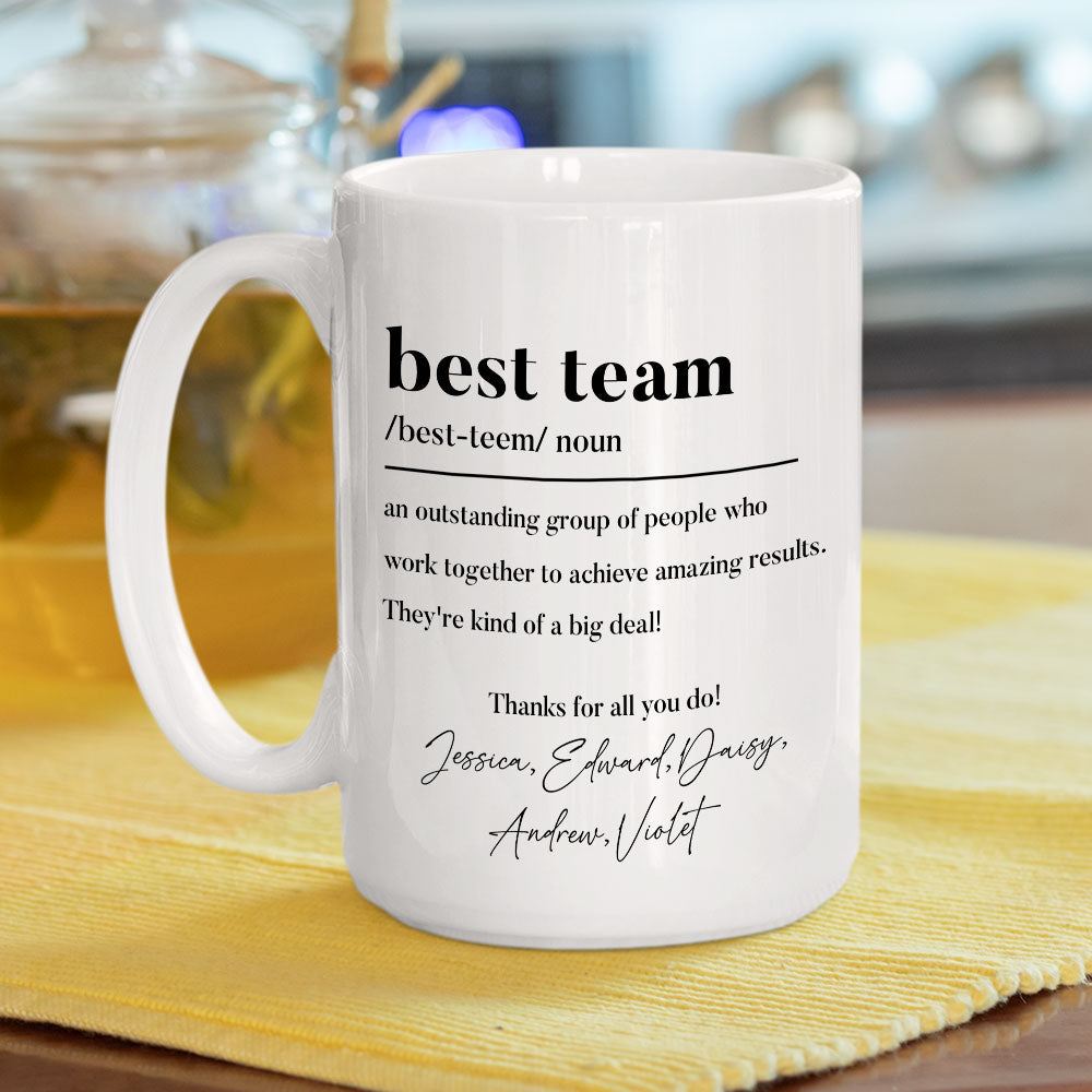 Custom Coworker, Christmas & Birthday Team Appreciation Gift • Thanks For All You Do My Team - Personalized Coffee Mug