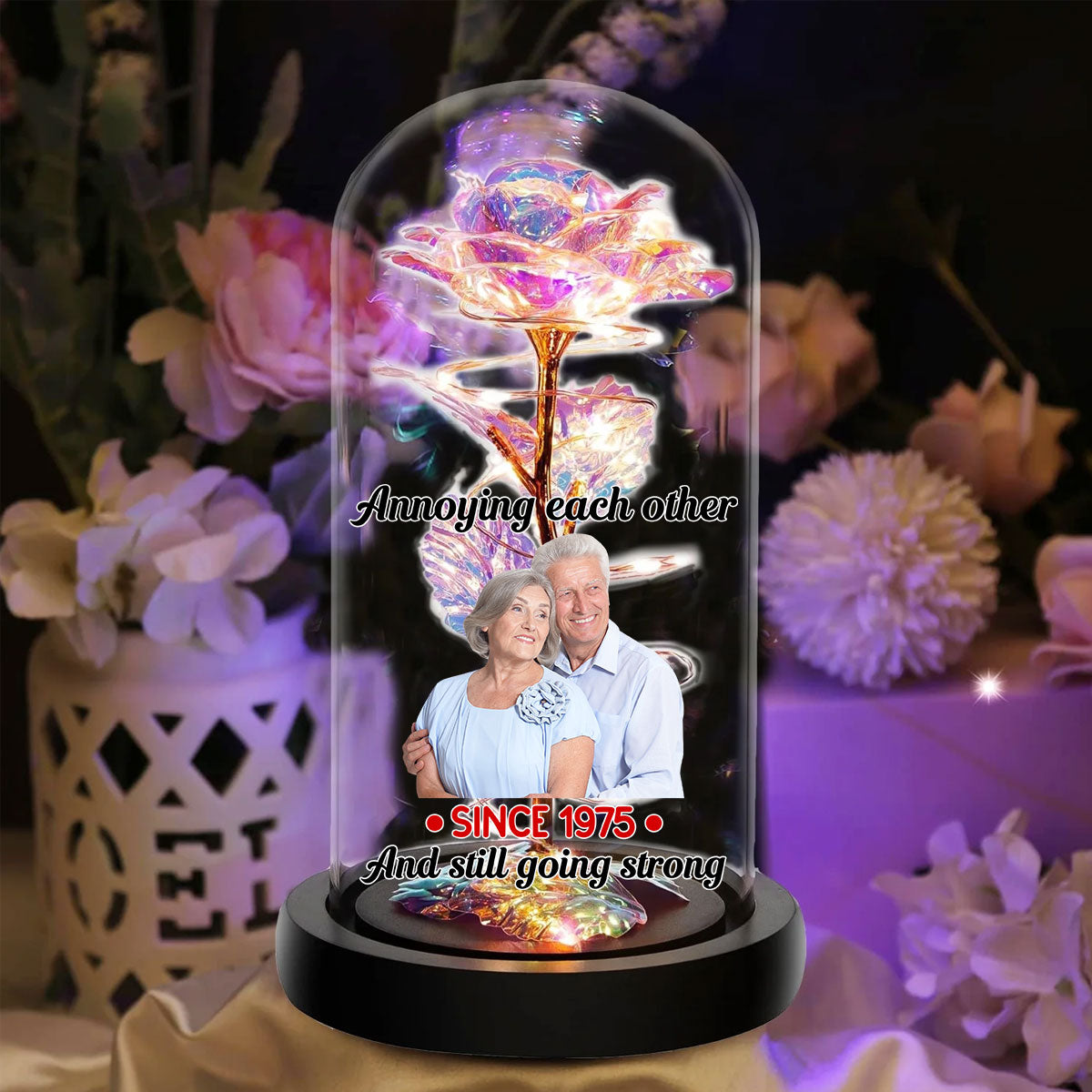 Annoying Each Other For Many Years Still Going Strong - Personalized Sparkly Rose