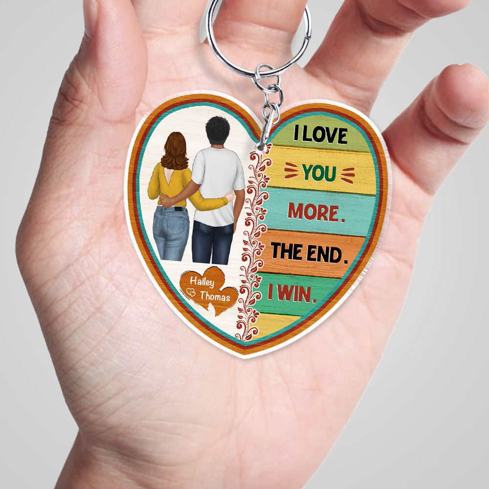 I Love You More - Personalized Acrylic Keychain