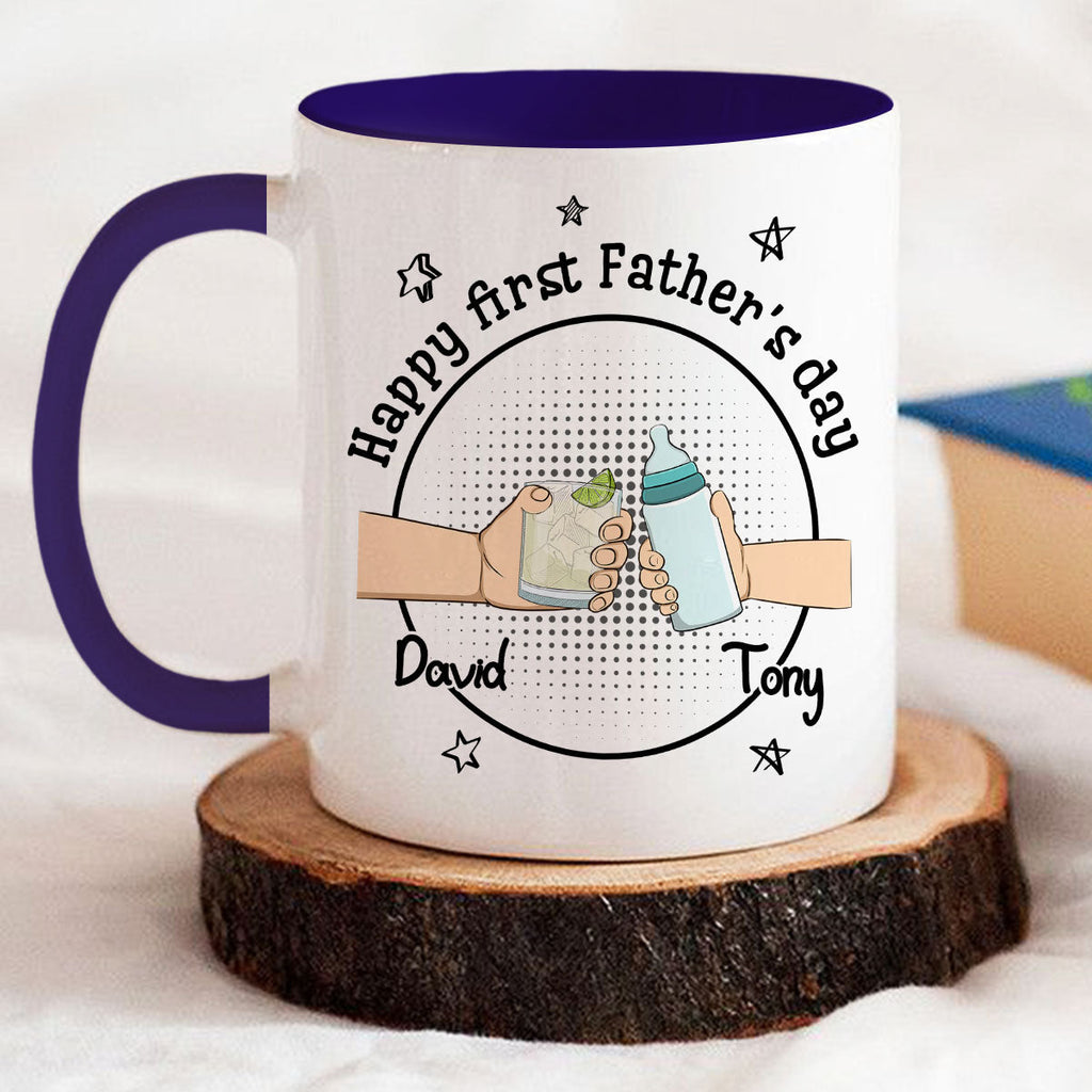 Custom Father's Day, Special Gift for Dad & Grandpa • Wiping My Bum - Personalized Accent Mug