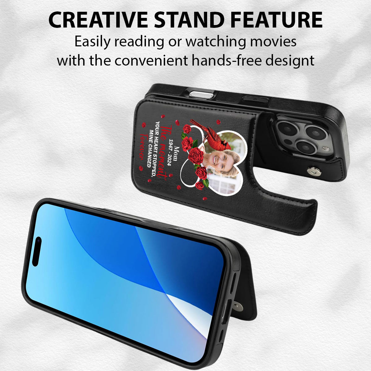 My Heart Changed Forever - Personalized Leather Phone Case