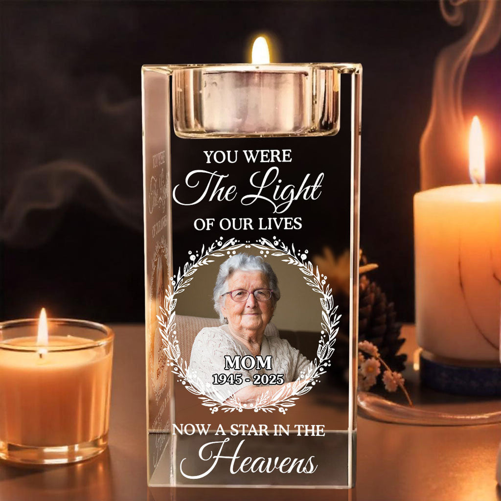 Our Light - Personalized Crystal Candle Holder