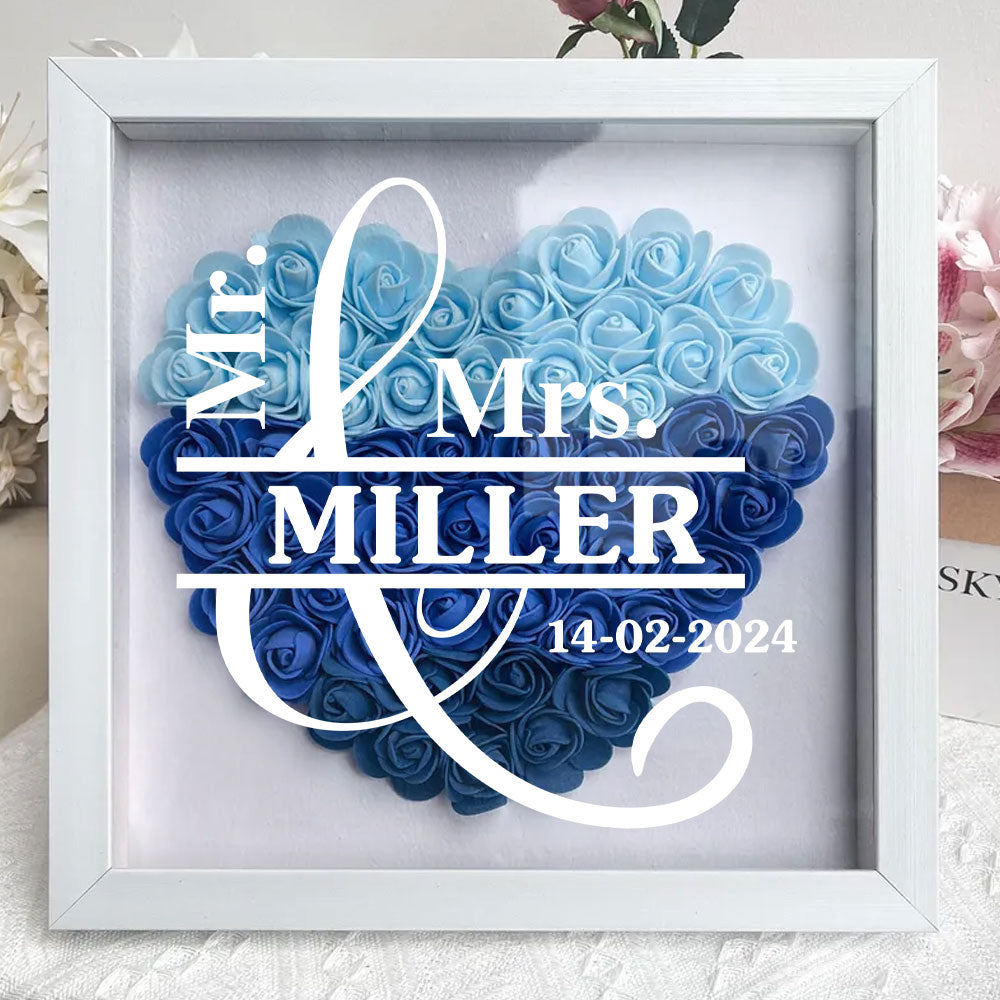 God Knew My Heart Needed You - Personalized Flower Shadow Box