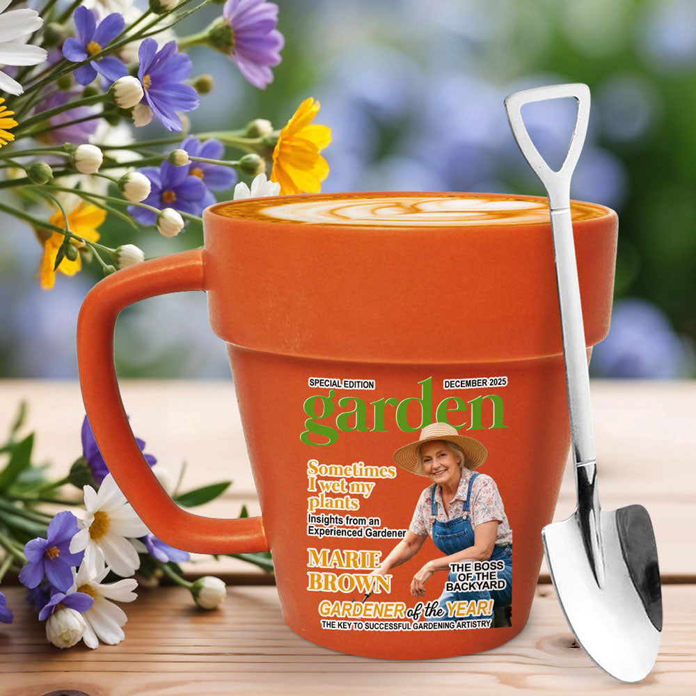 Custom Photo Christmas & Birthday Keepsake Gift • Official Plant Whisperer - Personalized Plant Pot Mug