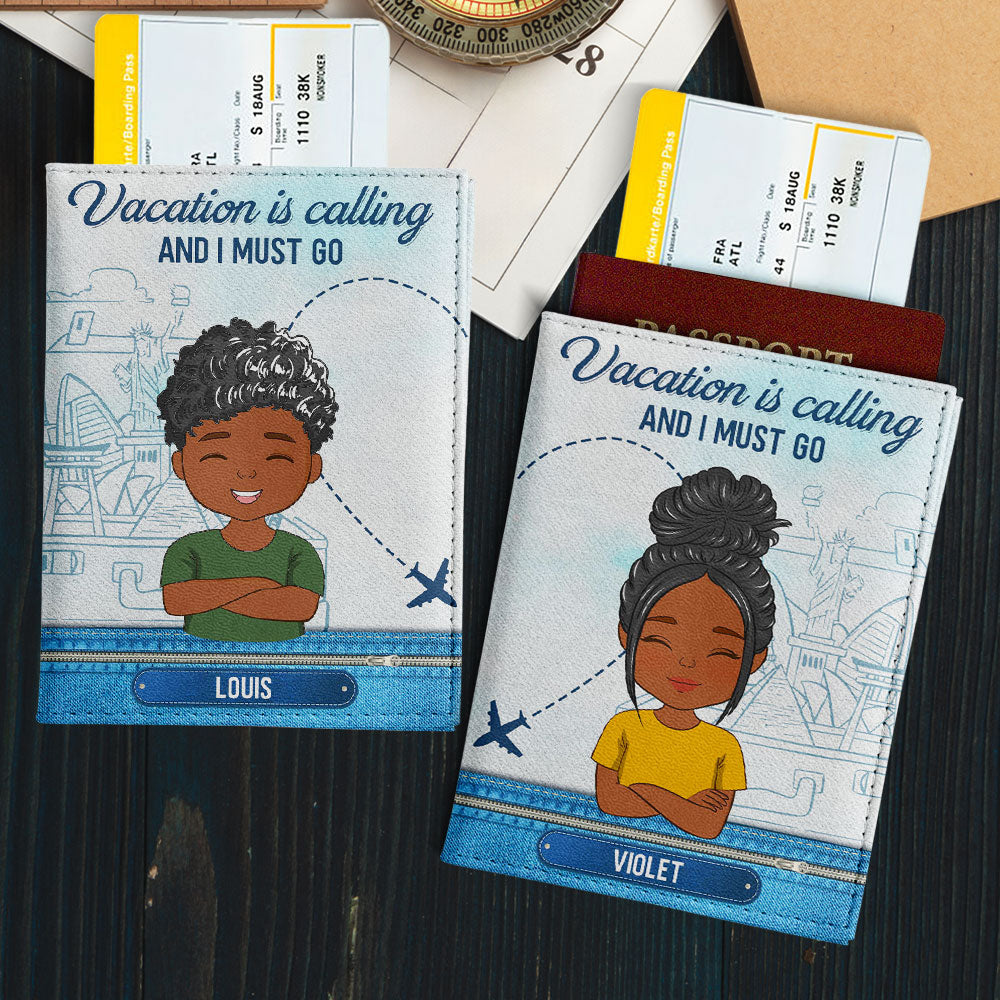 Vacation Is Calling - Personalized Couple Passport Cover
