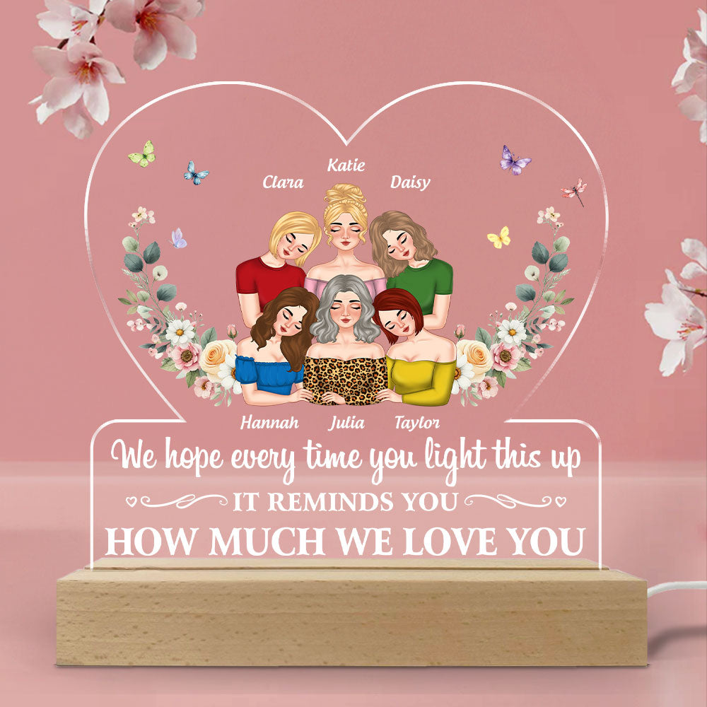 Custom Gift for Mom Grandma, Mother's Day Birthday • Remind How Much We Love You - Personalized LED Light
