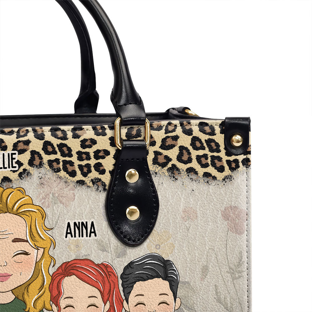 Grandma Kids Together - Personalized Leather Bag