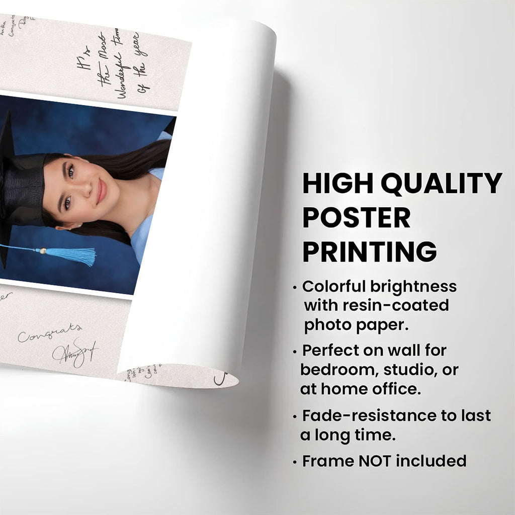 Graduation Photo Signature - Personalized Poster
