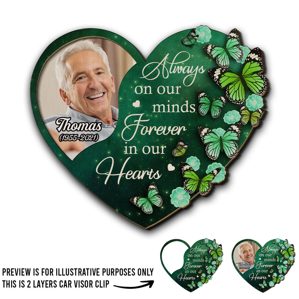 On My Mind - Personalized Car Visor Clip