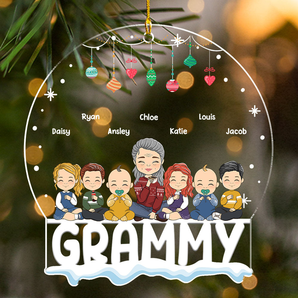 Custom Family Ornament, Christmas Gift for Family Members •  Warmly Christmas - Personalized Acrylic Ornament