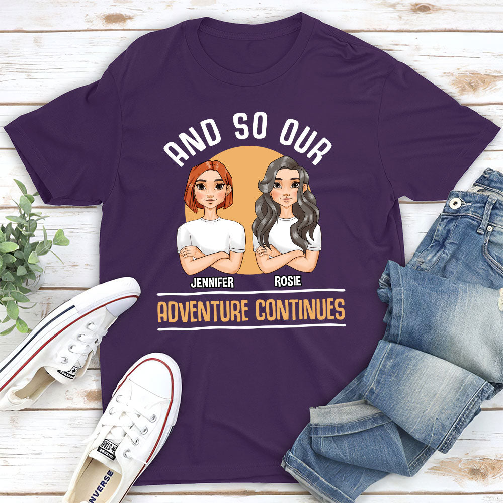 Custom Anniversary Keepsake Gifts For Couple • And So Our Adventure Continues - Personalized Classic T-shirt