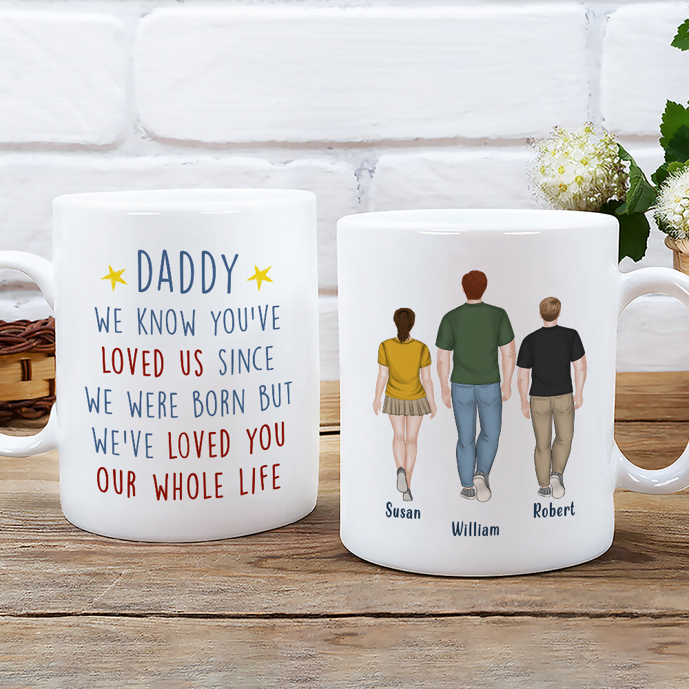 Custom Christmas & Birthday Gift for Dad • Love Between Dad And Kids - Personalized Coffee Mug