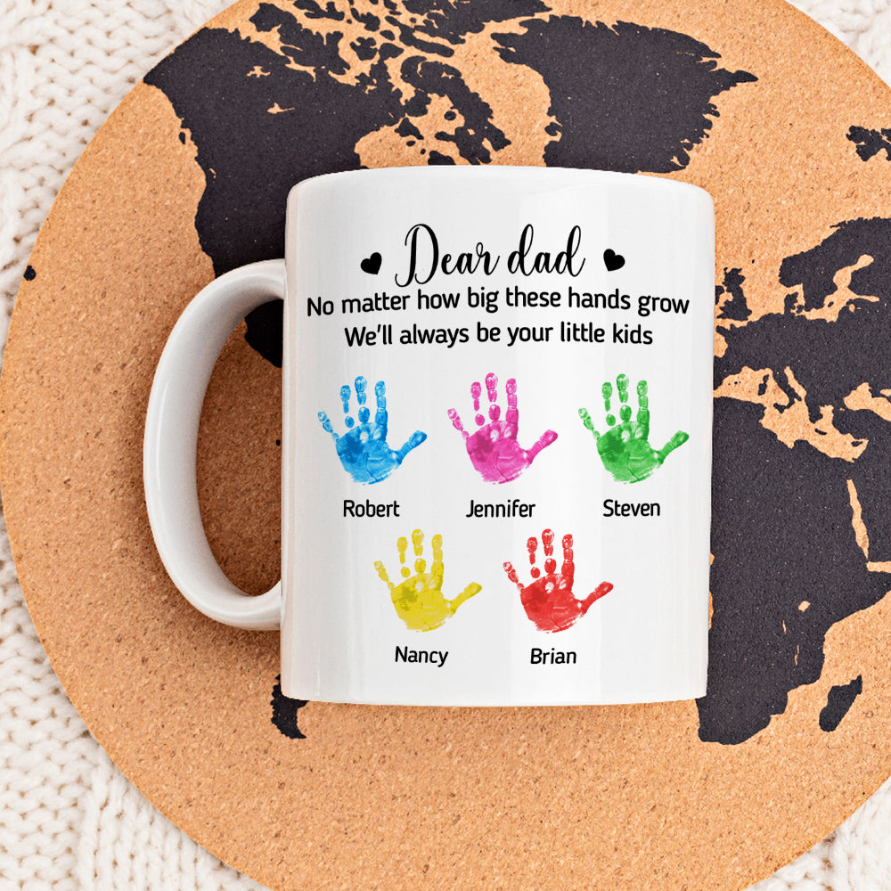 Custom Father's Day, Special Gift for Dad & Grandpa • Little Kids Of Dad - Personalized Mug