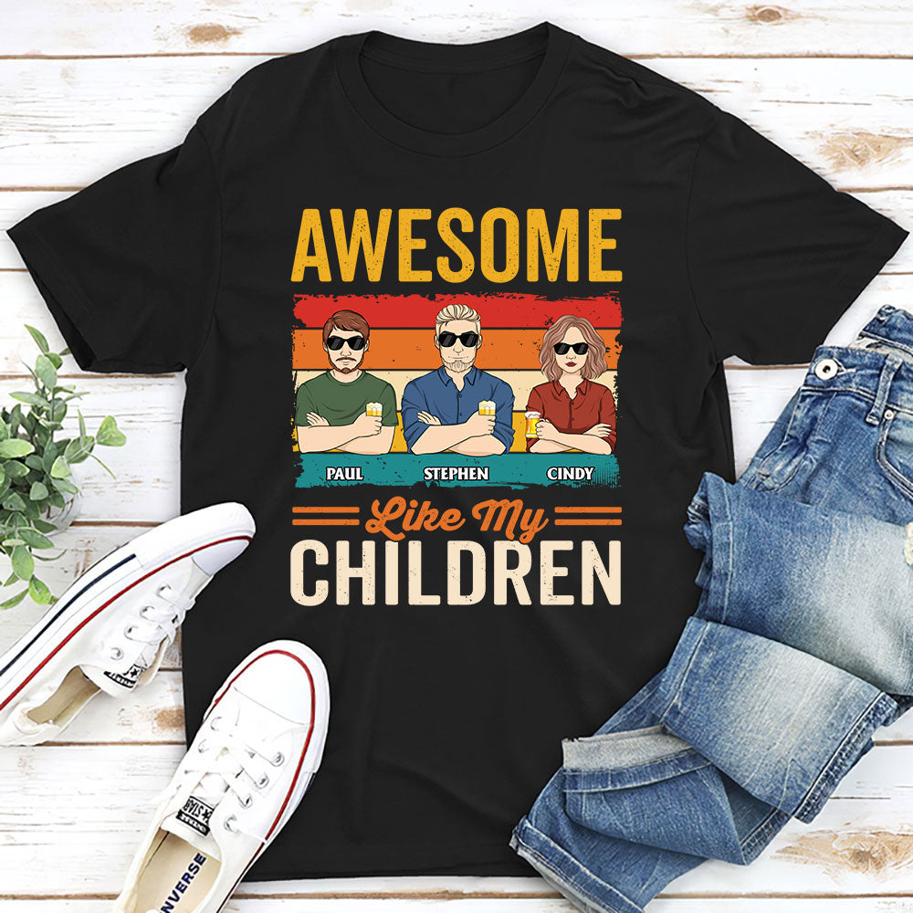 Custom Christmas & Birthday Gift for Dad, Grandpa • Awesome Like My Daughter - Personalized Shirt