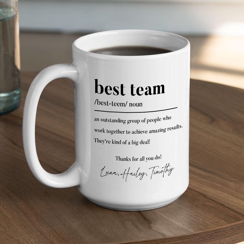 Custom Coworker, Christmas & Birthday Team Appreciation Gift • Thanks For All You Do My Team - Personalized Coffee Mug