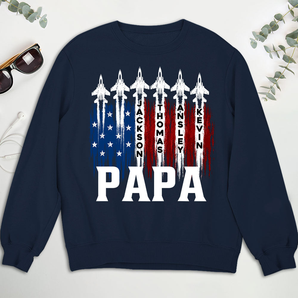 Custom Father's Day, Special Gift for Dad & Grandpa • Papa American - Personalized Shirt