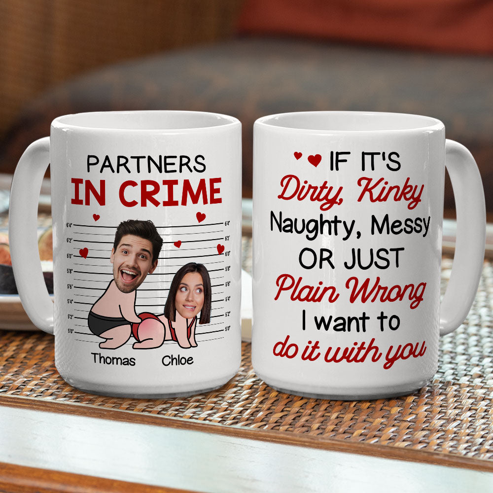 Custom Photo Anniversary Keepsake Gifts For Couple • Naughty Partner - Personalized Coffee Mug