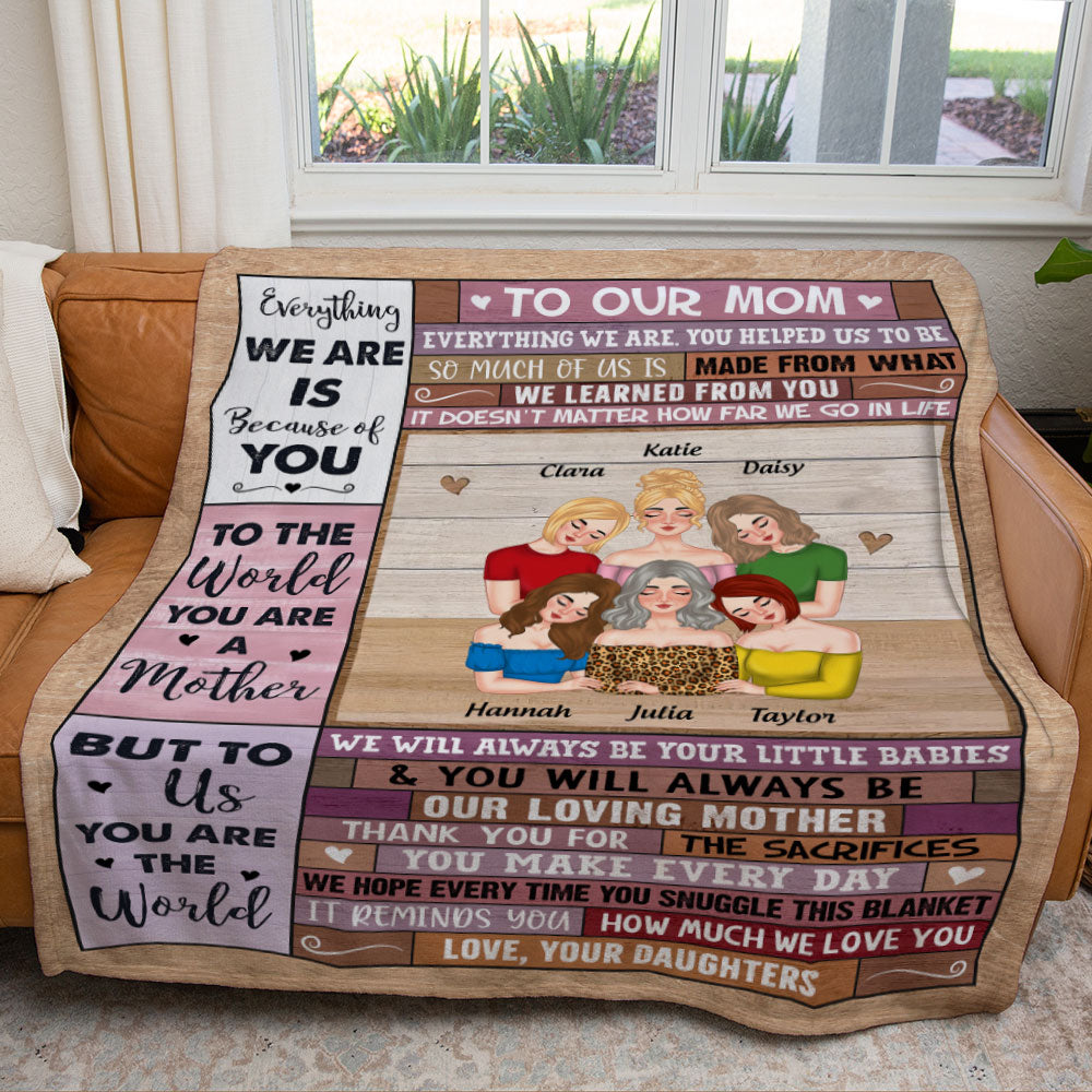 To Me You Are The World - Personalized Fleece Blanket
