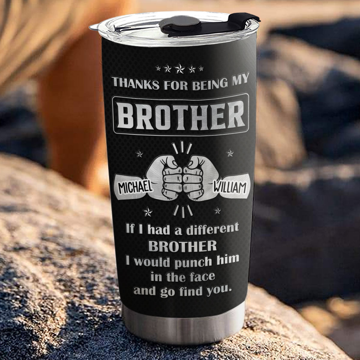Custom Christmas Birthday Gifts For Brother • Being My Brother - Personalized Tumbler