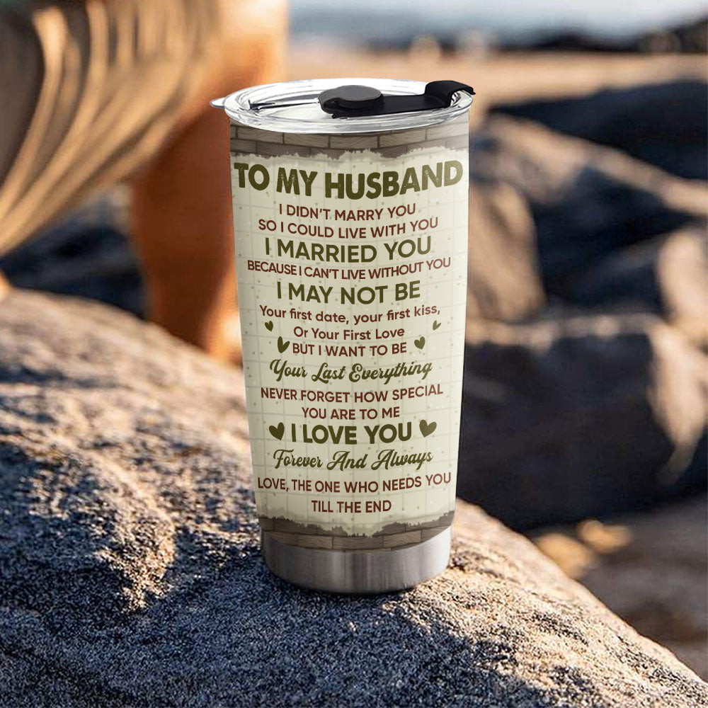 Custom Christmas Anniversary Gifts For Husband • Cant Live Without You - Personalized Tumbler