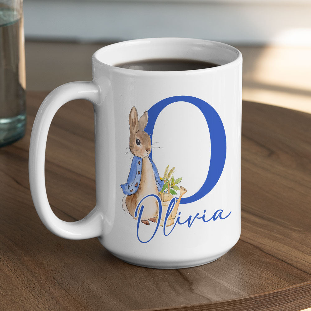Custom Christmas & Birthday Keepsake Gift • Gnome Bunny Rabbit - Personalized Coffee Mug