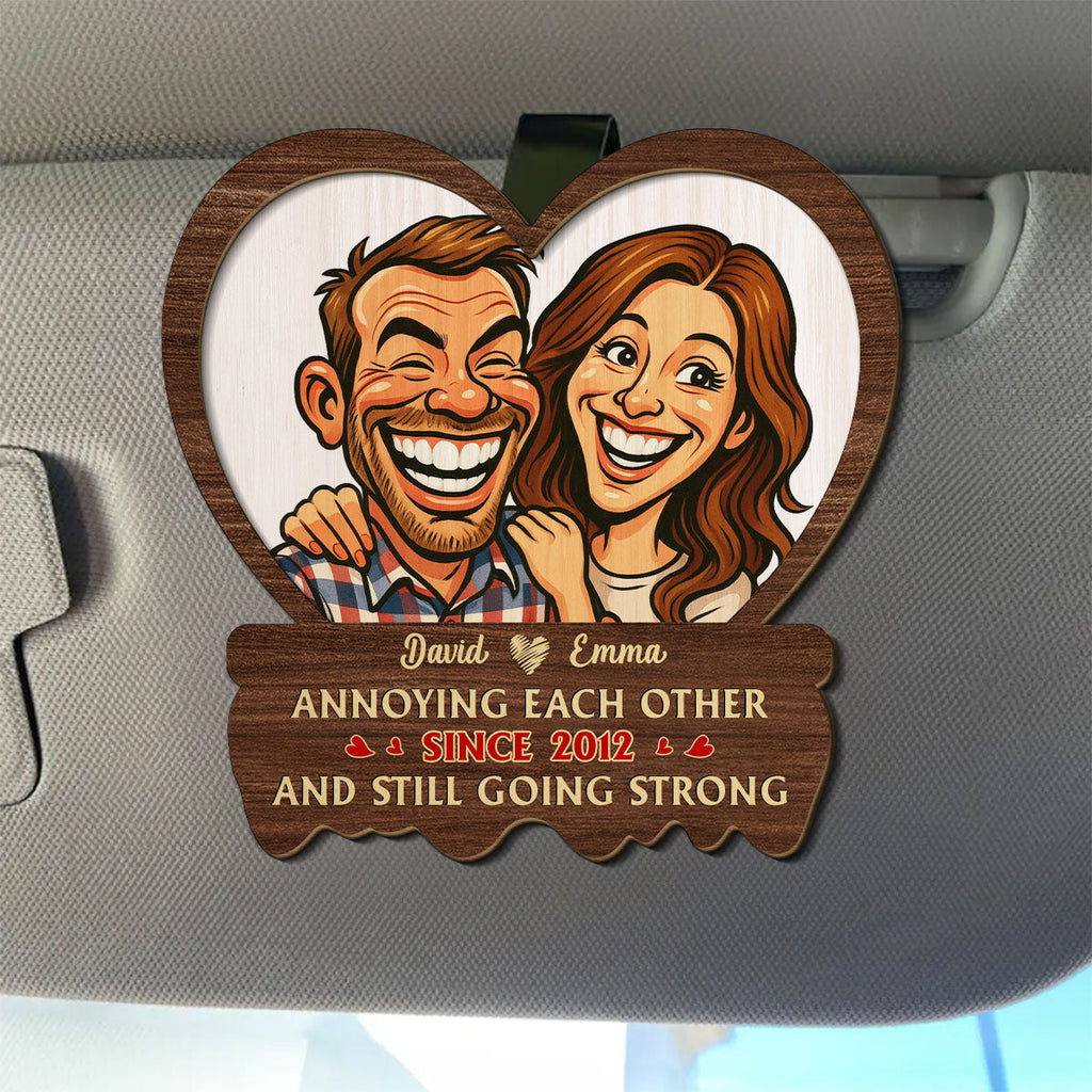 Husband And Wife Still Going Strong - Personalized Car Visor Clip