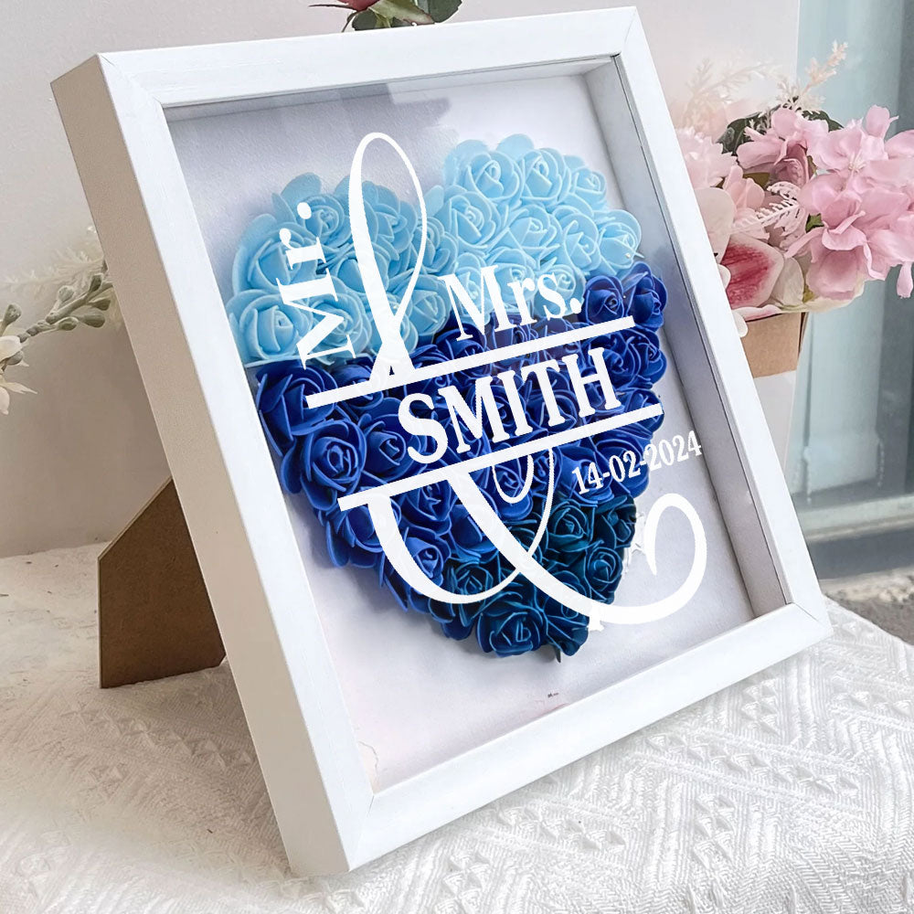 God Knew My Heart Needed You - Personalized Flower Shadow Box