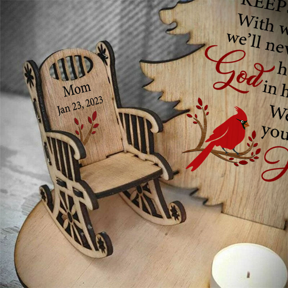 We Have You In Our Hearts - Personalized Candle Holder