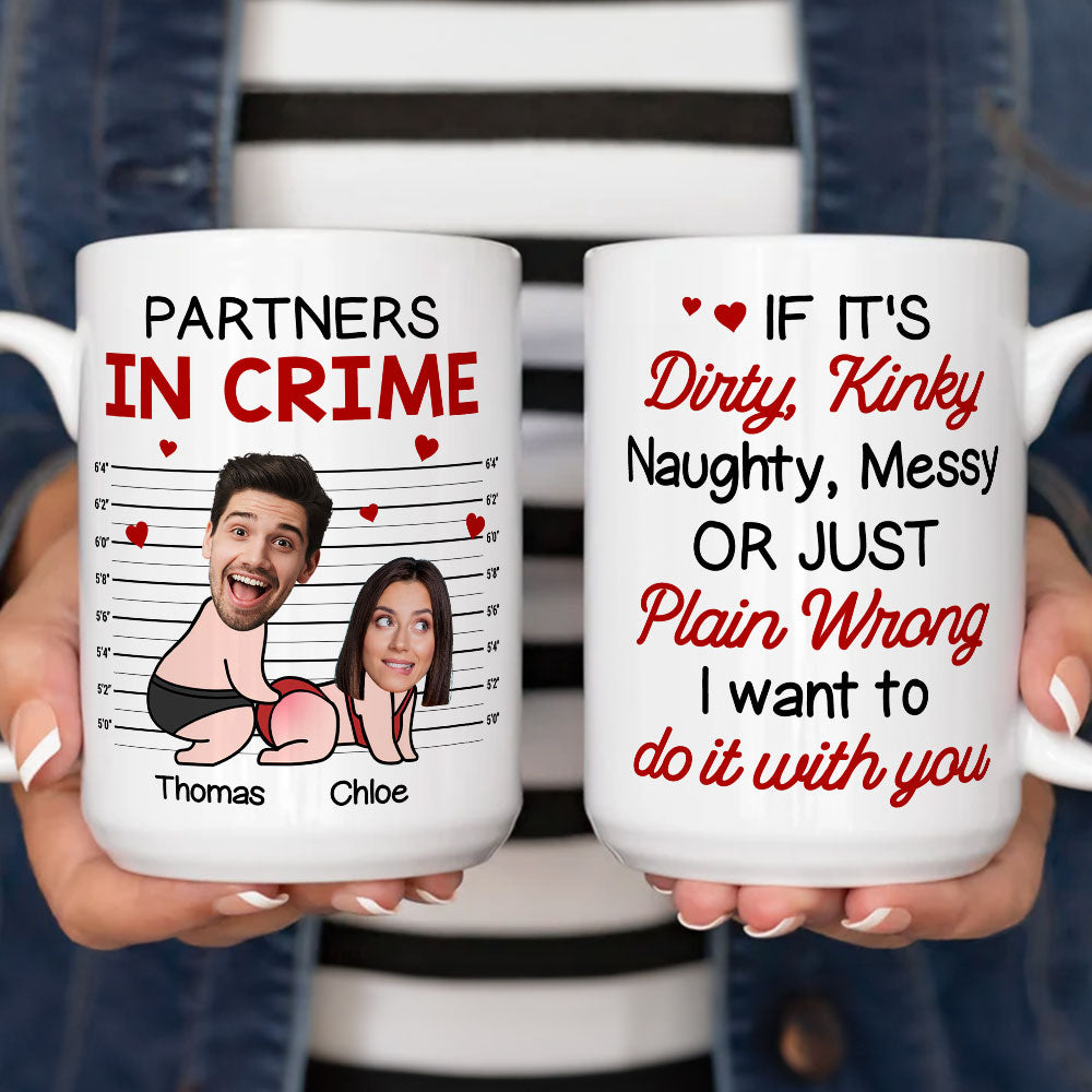 Custom Photo Anniversary Keepsake Gifts For Couple • Naughty Partner - Personalized Coffee Mug