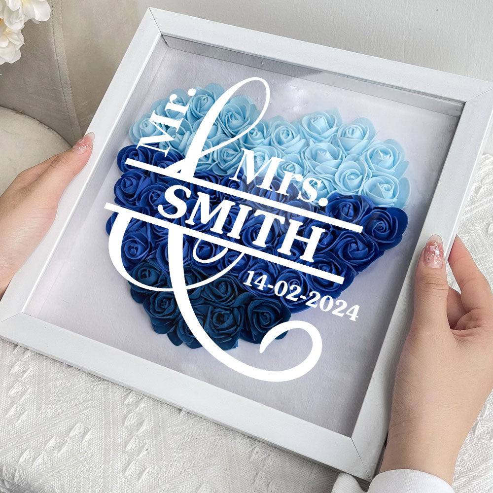 God Knew My Heart Needed You - Personalized Flower Shadow Box