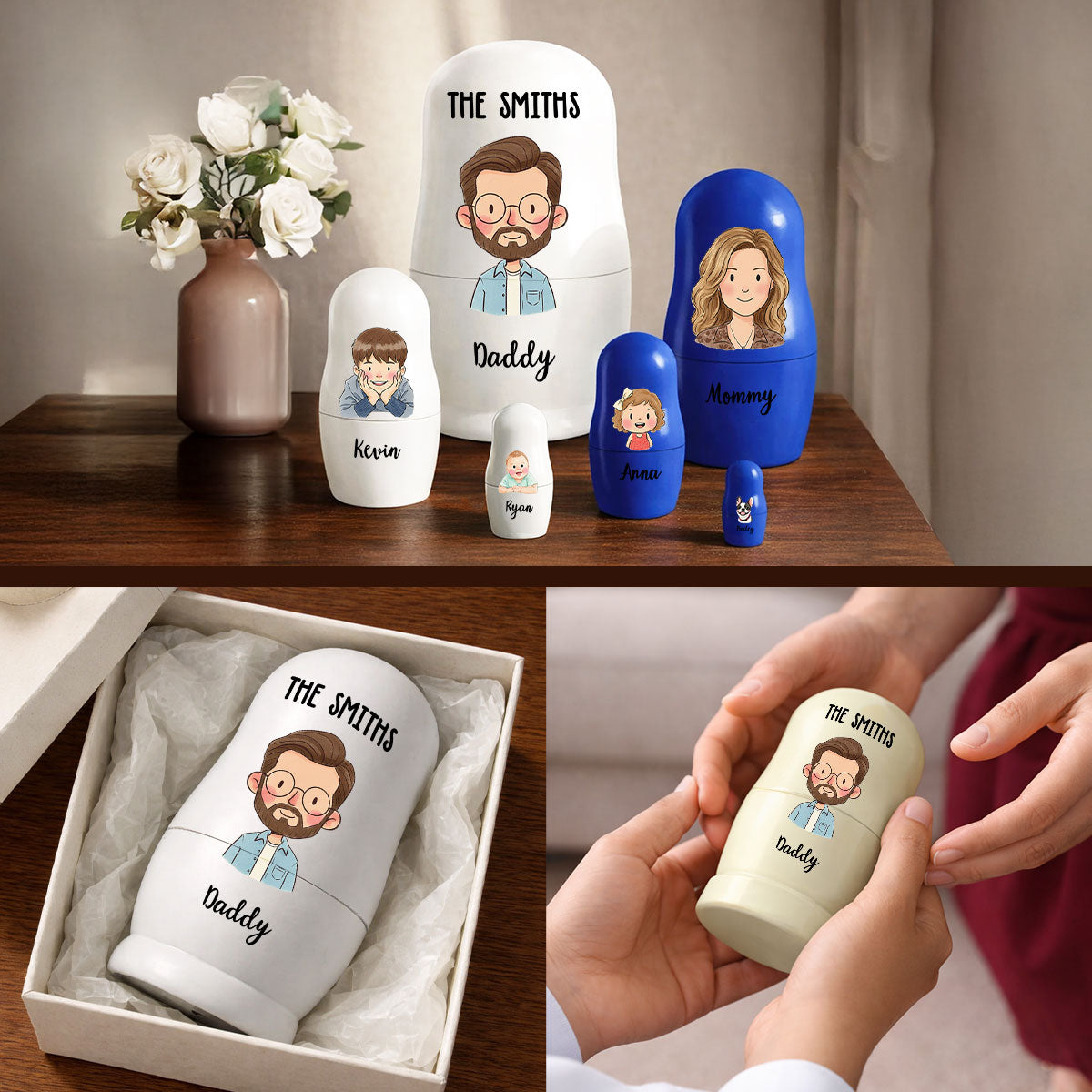 The Lovely Family - Personalized Nesting Doll