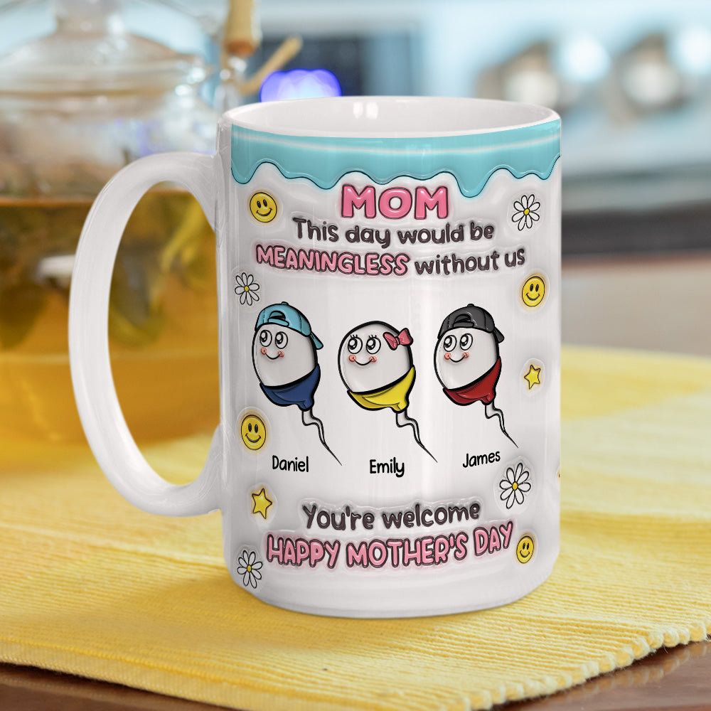 Custom Anniversary Keepsake Gifts For Couple • You Made This Day Special - Personalized 3D Inflated Effect Mug