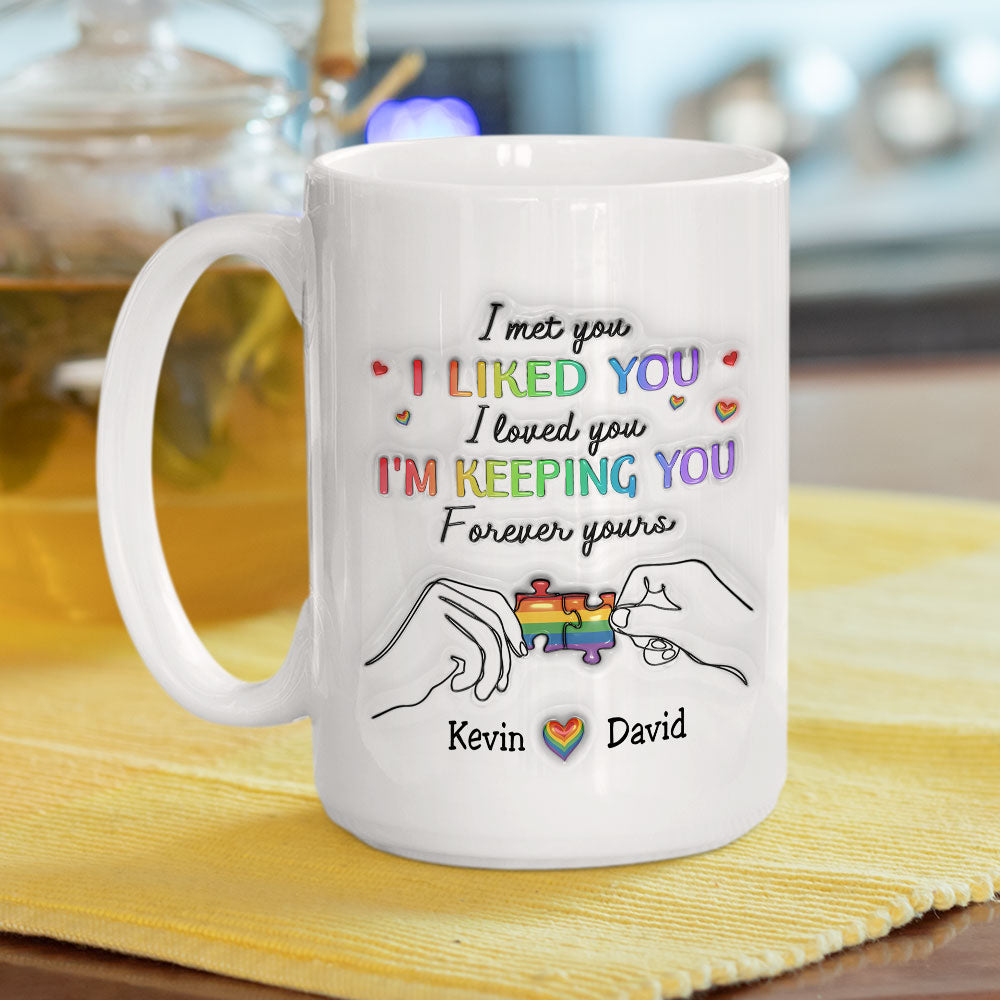 Custom Anniversary Keepsake Gifts For Couple • Only One Annoy My Life - Personalized 3D Inflated Effect Mug