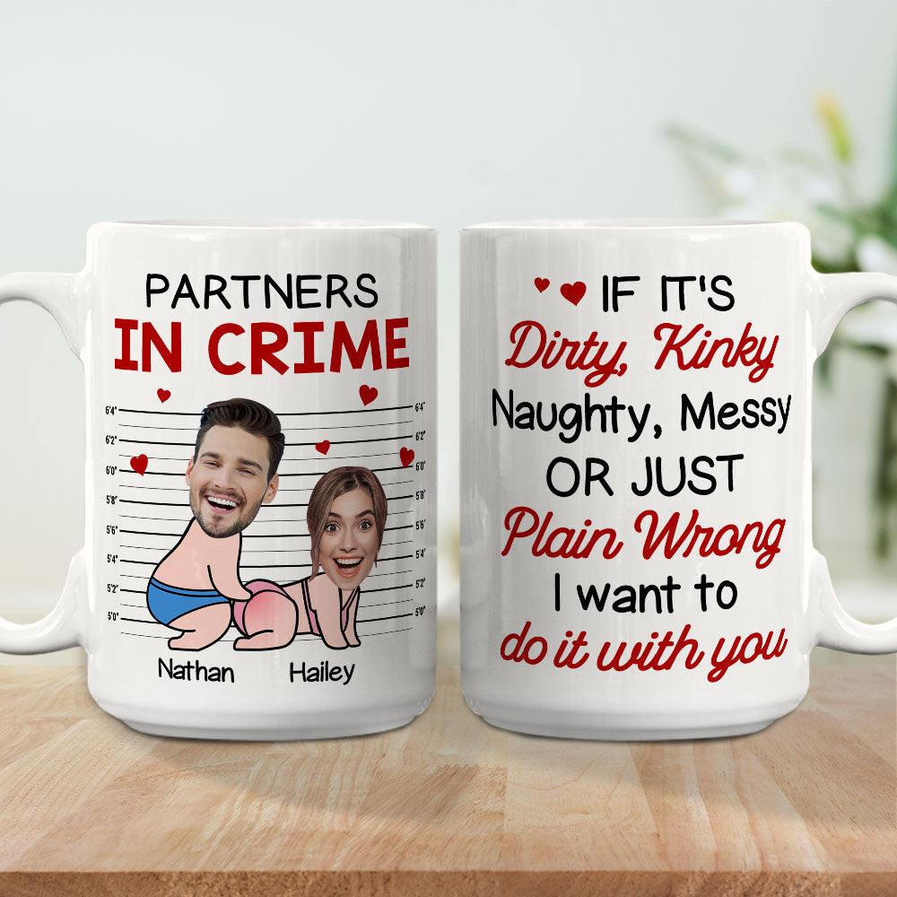 Custom Photo Anniversary Keepsake Gifts For Couple • Naughty Partner - Personalized Coffee Mug