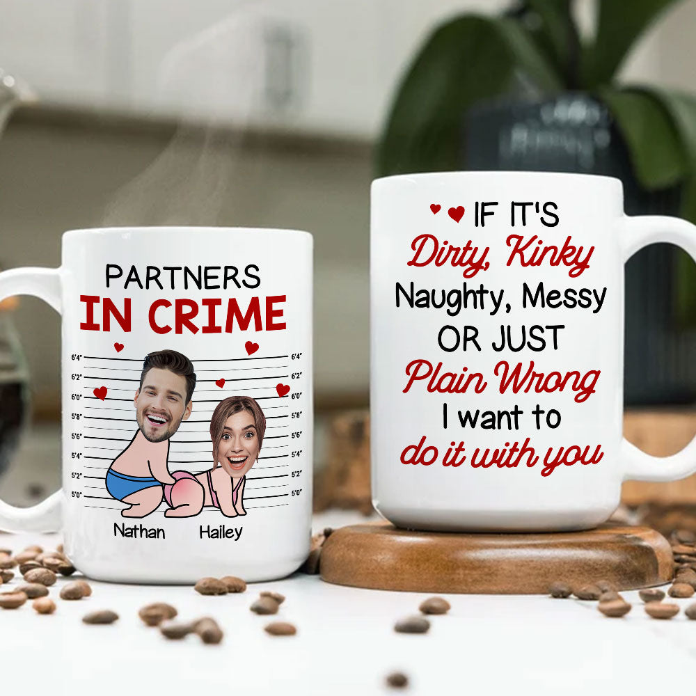 Custom Photo Anniversary Keepsake Gifts For Couple • Naughty Partner - Personalized Coffee Mug