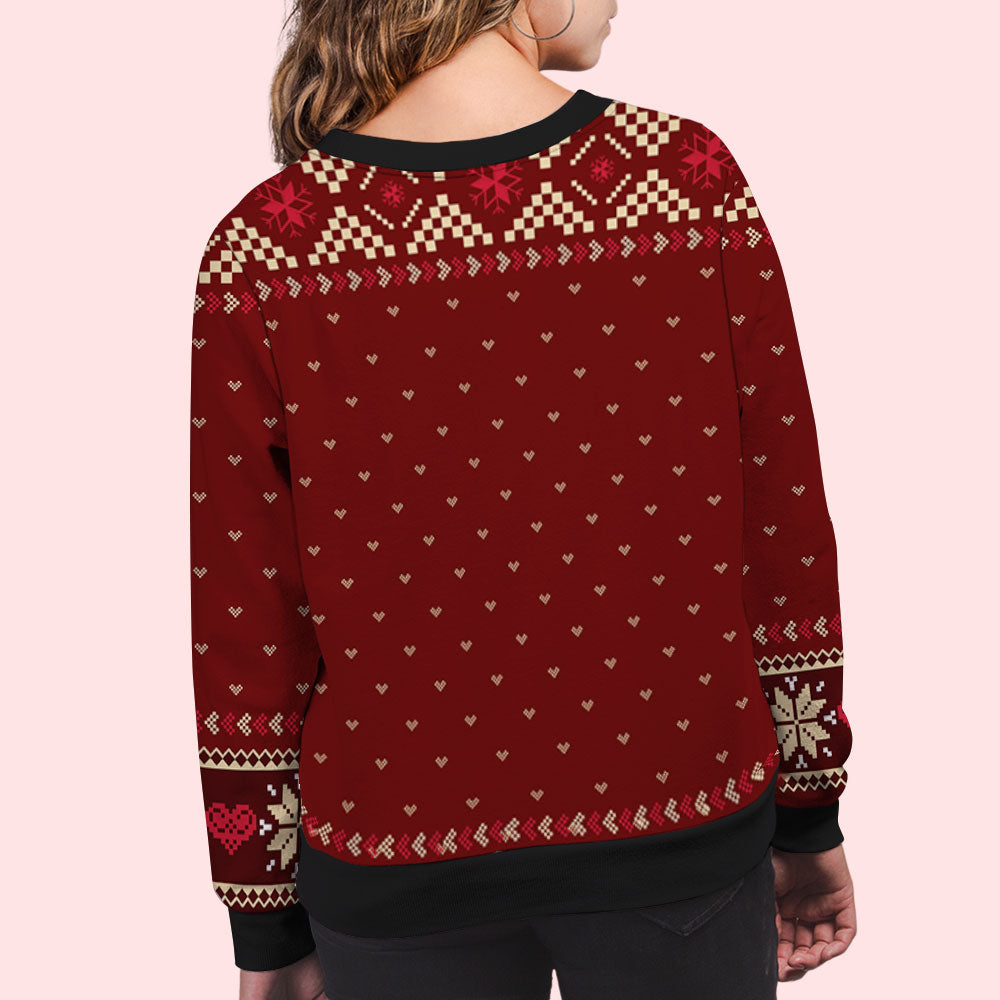 Custom Couple Christmas Sweatshirt, Anniversary Gift • Annoy A Lot - Personalized All-Over-Print Sweatshirt