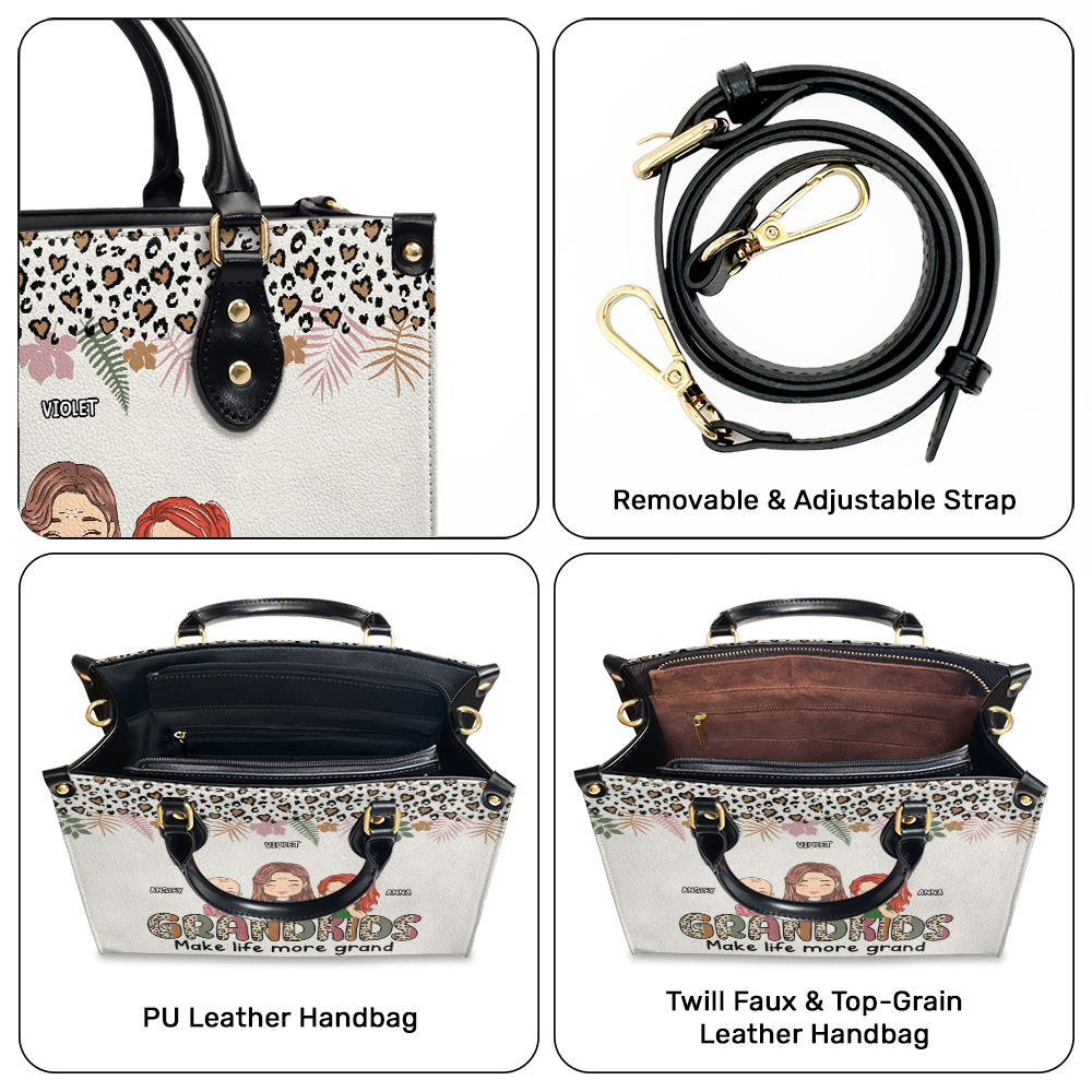 Makes Life More Grand - Personalized Leather Bag