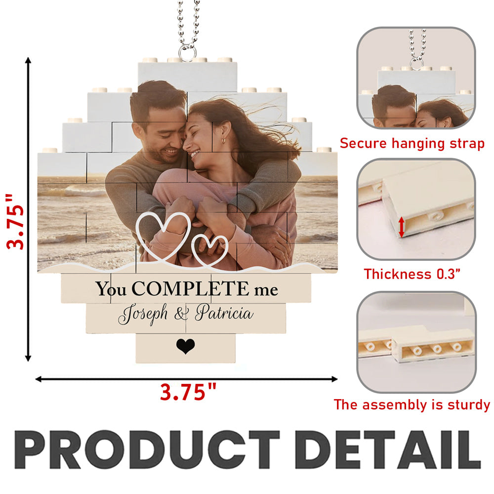 In My Heart - Personalized Puzzle Car Ornament