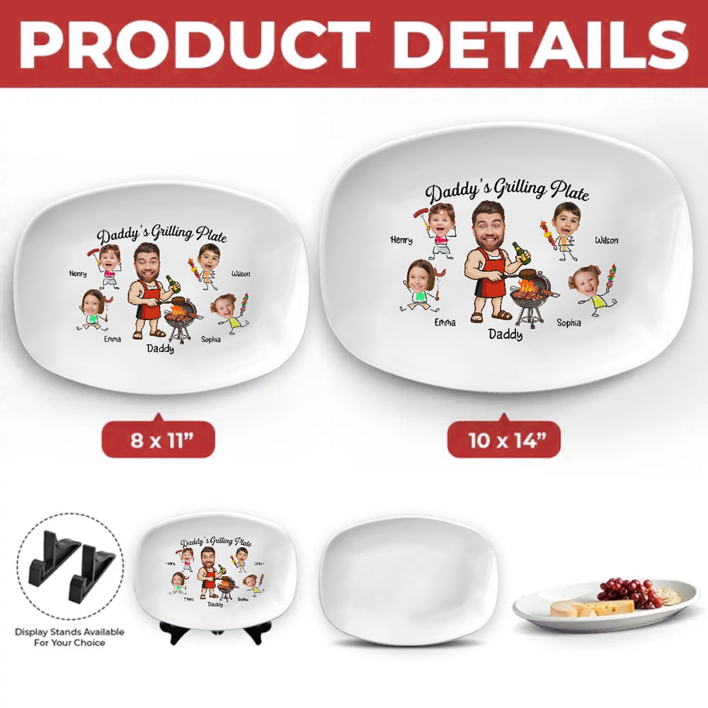 Hot Grill Cool Dad Vibes - Personalized Platter