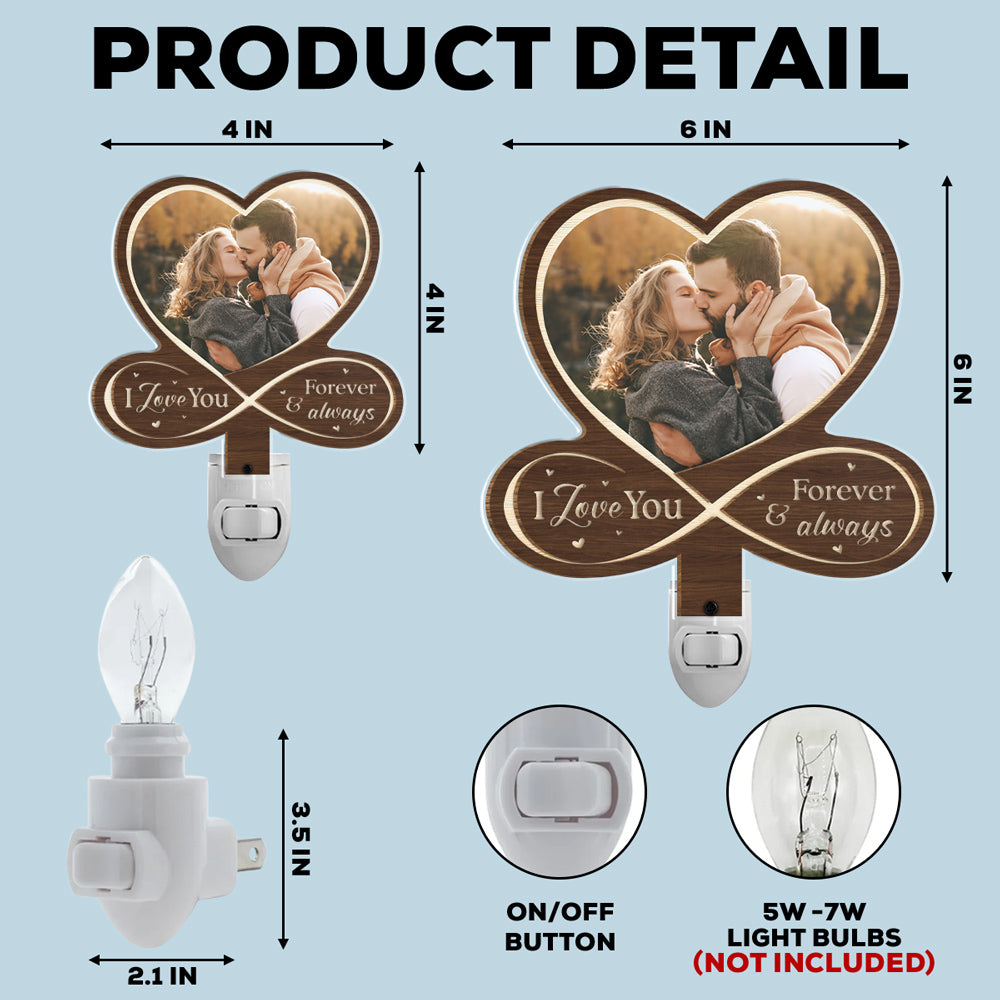 Custom Photo Led Light Gift, Family Keepsake • Drive Safe - Personalized Wood And Acrylic Night Light