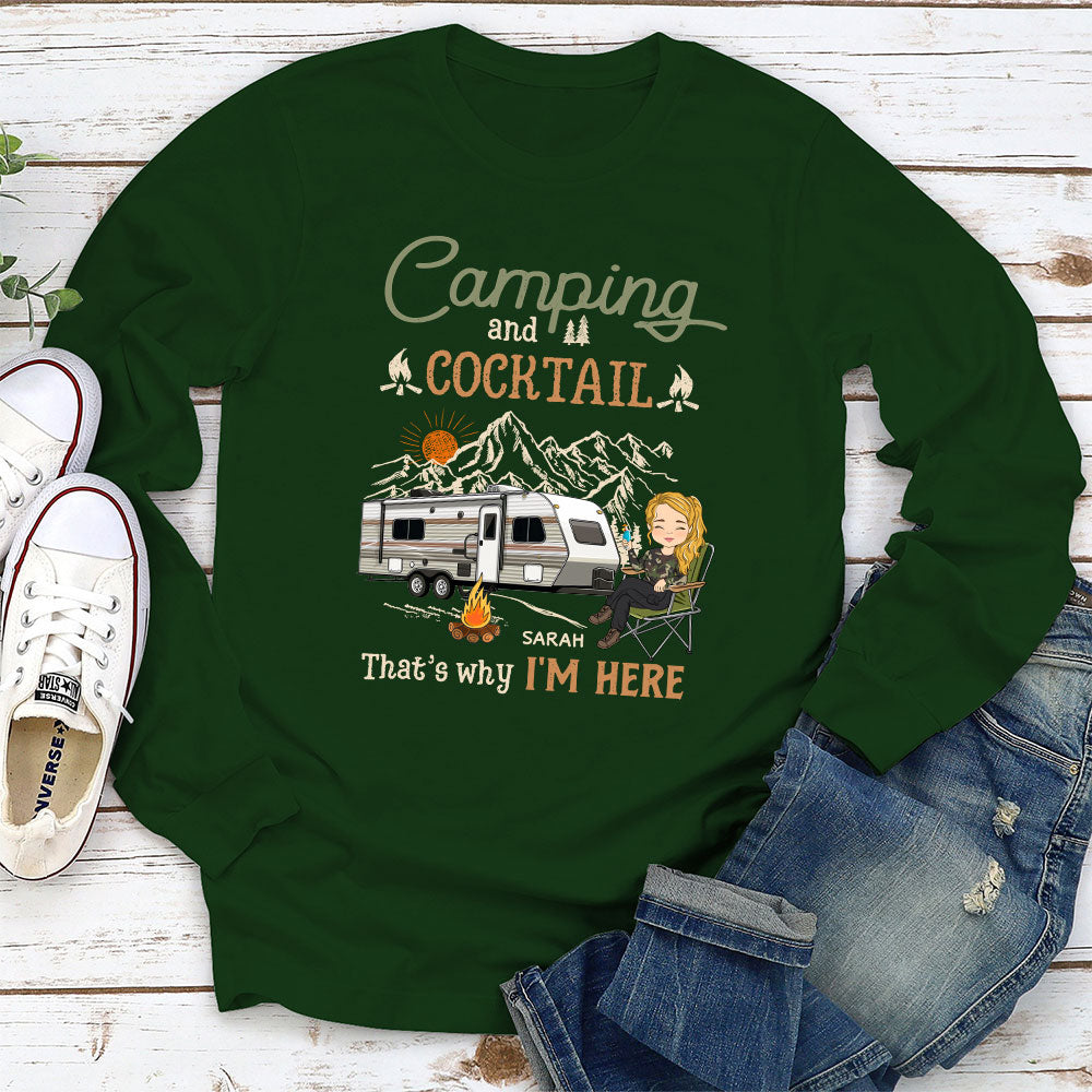 Custom Christmas & Birthday Keepsake Gift • Why Im Here - Personalized Long Sleeve T-shirt