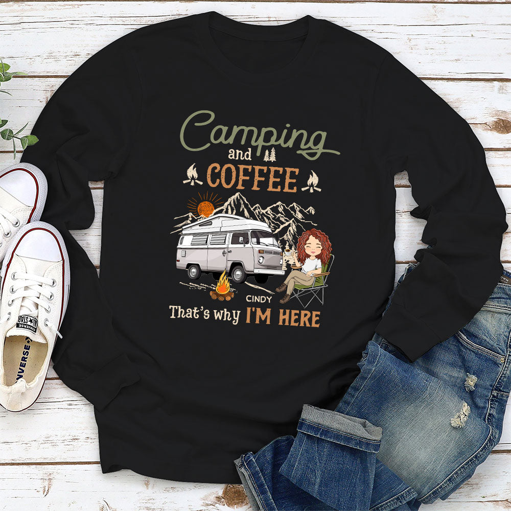 Custom Christmas & Birthday Keepsake Gift • Why Im Here - Personalized Long Sleeve T-shirt