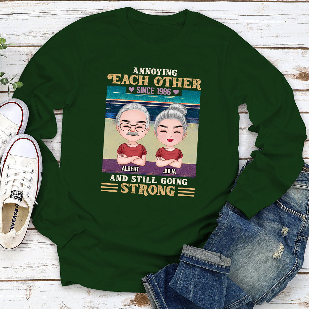 Custom Anniversary Keepsake Gifts For Couple • Annoying Since - Personalized Long Sleeve T-shirt