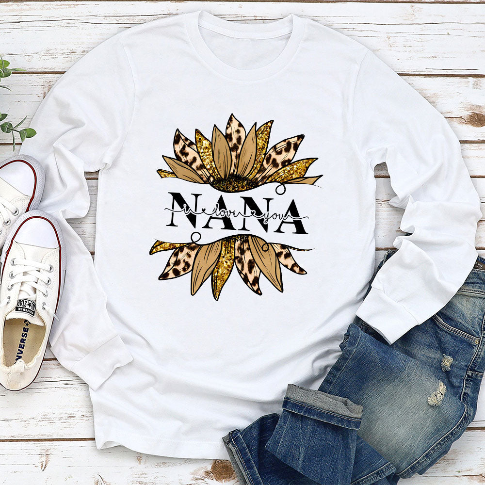 Custom Christmas & Birthday Gift for Mom, Grandma • We Love You - Personalized Long Sleeve T-shirt