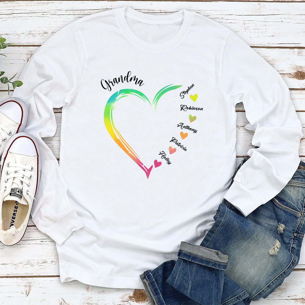 Custom Christmas & Birthday Gift for Grandma • Becoming A Grandmother - Personalized Long Sleeve T-shirt