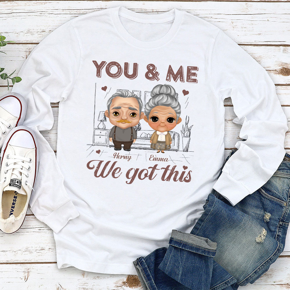 Custom Anniversary Keepsake Gifts For Couple • You And Me - Personalized Long Sleeve T-shirt
