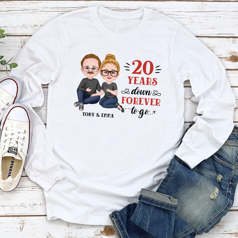 Custom Anniversary Keepsake Gifts For Couple • Forever To Go - Personalized Long Sleeve T-shirt